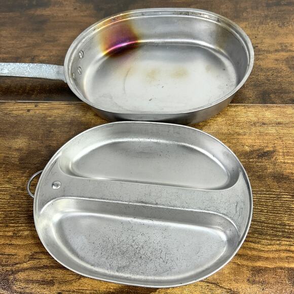 Vintage 1940s WWII Era US Military Issue Stainless Steel Mess Kit LEYSE 1945 - Picture 10 of 10